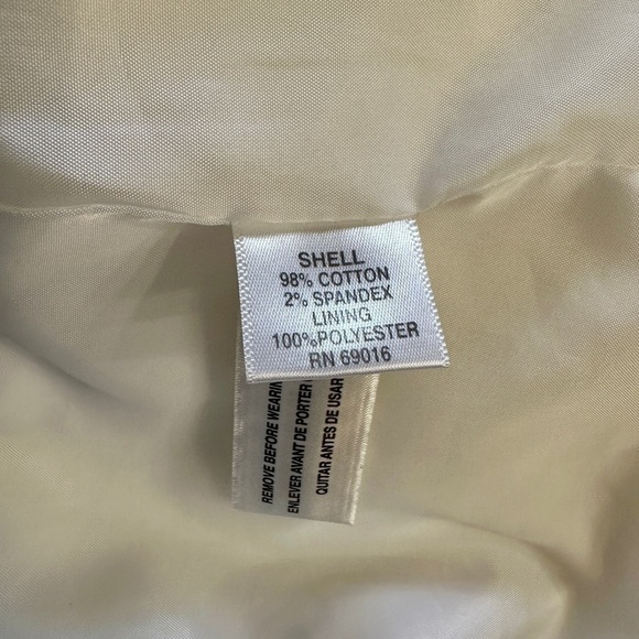 STUDIO WORKS, WOMENS, WHITE COTTON WINDBREAKER. FULLY LINED. SIZE 1X - Picture 9 of 10